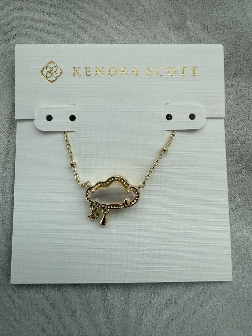 Megan Moroney Cloud 9 / Kendra Scott Gold Necklace with White Cloud Pendant
